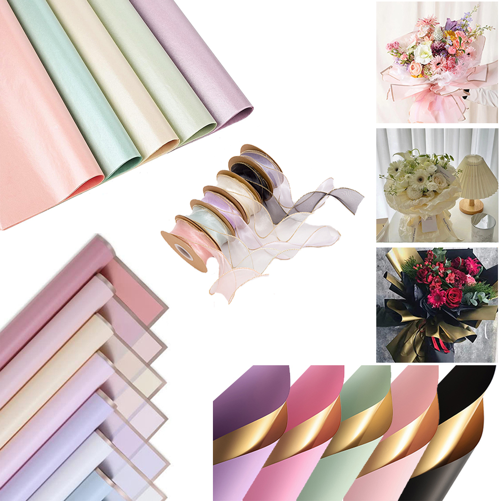 Florist Supply House - Colors Bouquet Gold Edge Double Sided